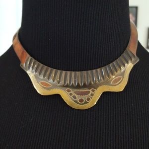 Vintage copper and brass choker